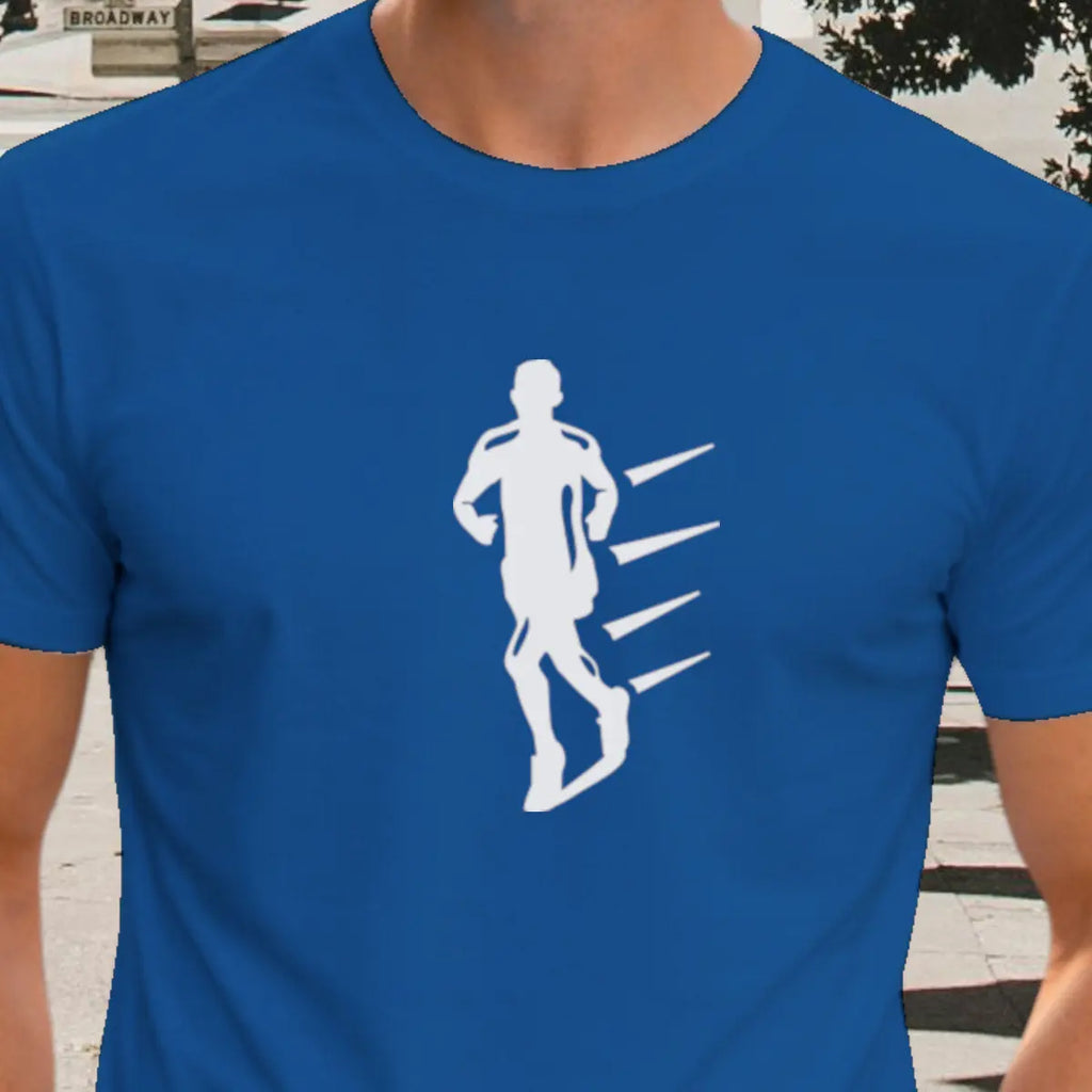 T-shirt graphique homme running libre vinyle blanc zoom T shirts et plus