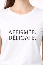 T-shirt bio femme Affirmée Délicate detail noir vue rapprochée T Shirts et plus
