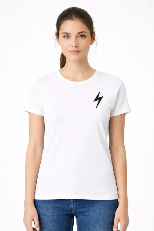 T-shirt bio femme Energy blanc vue face  T Shirts et plus