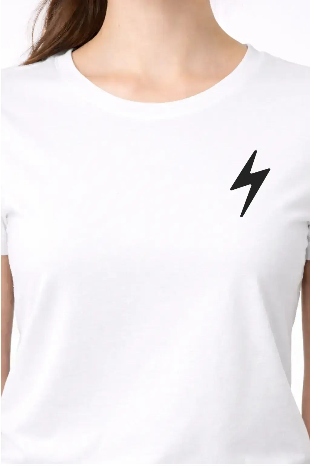 T-shirt bio femme Energy detail noir zoom