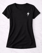 T-shirt bio femme Energy vinyle blanc vue à plat 