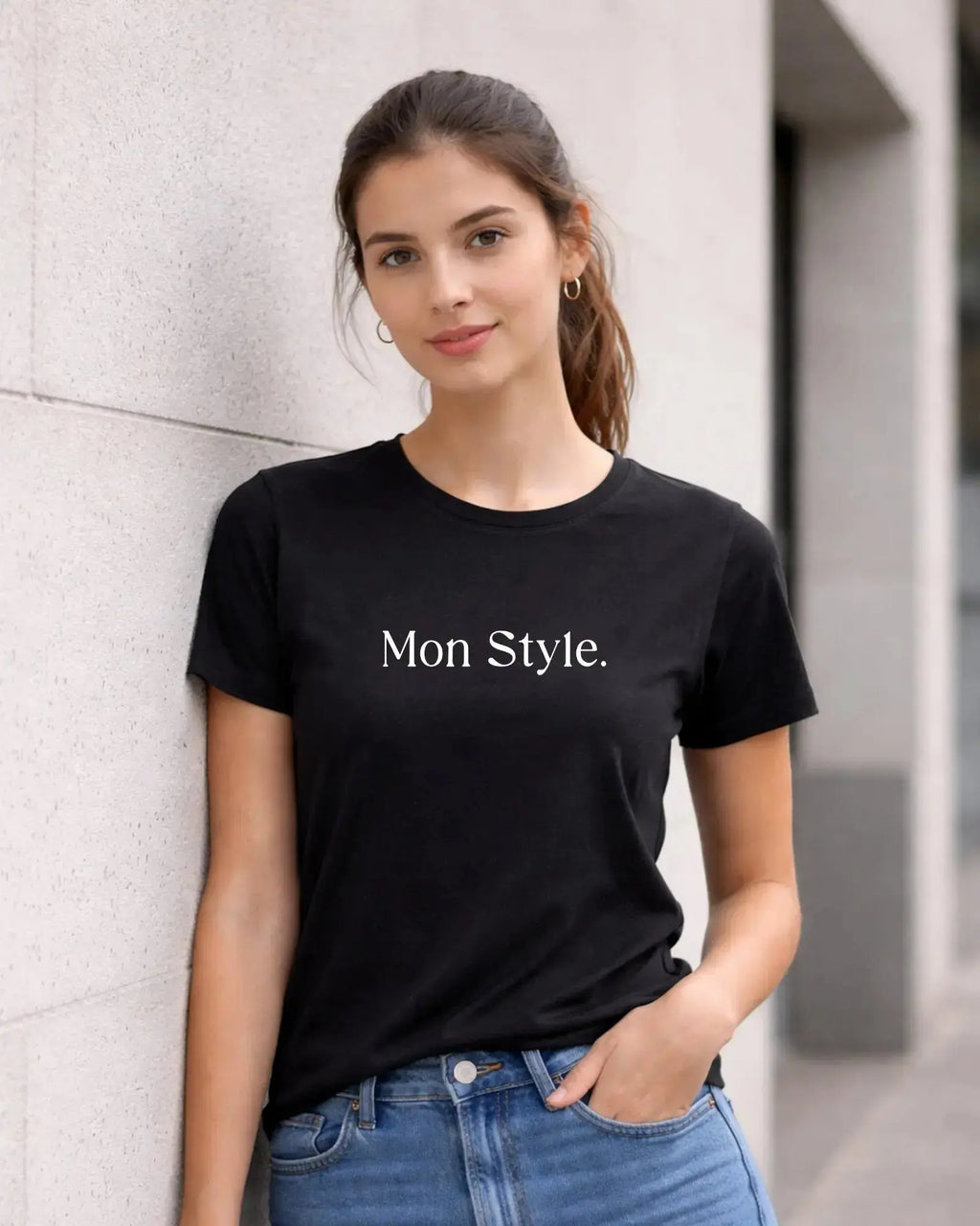 T-shirt bio femme Mon style noir 