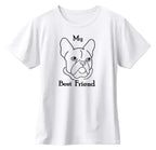 T-shirt femme bio MY BEST FRIEND vinyle noir vue à plat - T Shirts et plus