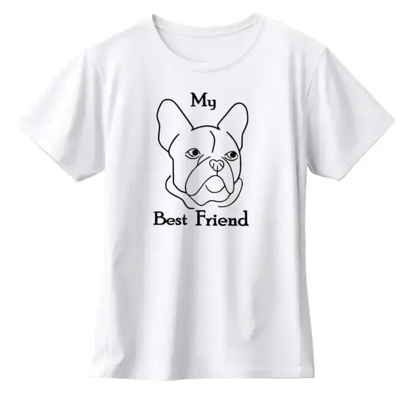 T-shirt femme bio MY BEST FRIEND vinyle noir vue à plat - T Shirts et plus