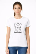 T-shirt bio femme My best friend blanc 