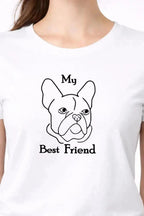 T-shirt bio femme My best friend détail noir vue rapprochée T Shirts et plus