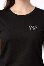 T-shirt bio femme TS+ detail blanc zoom