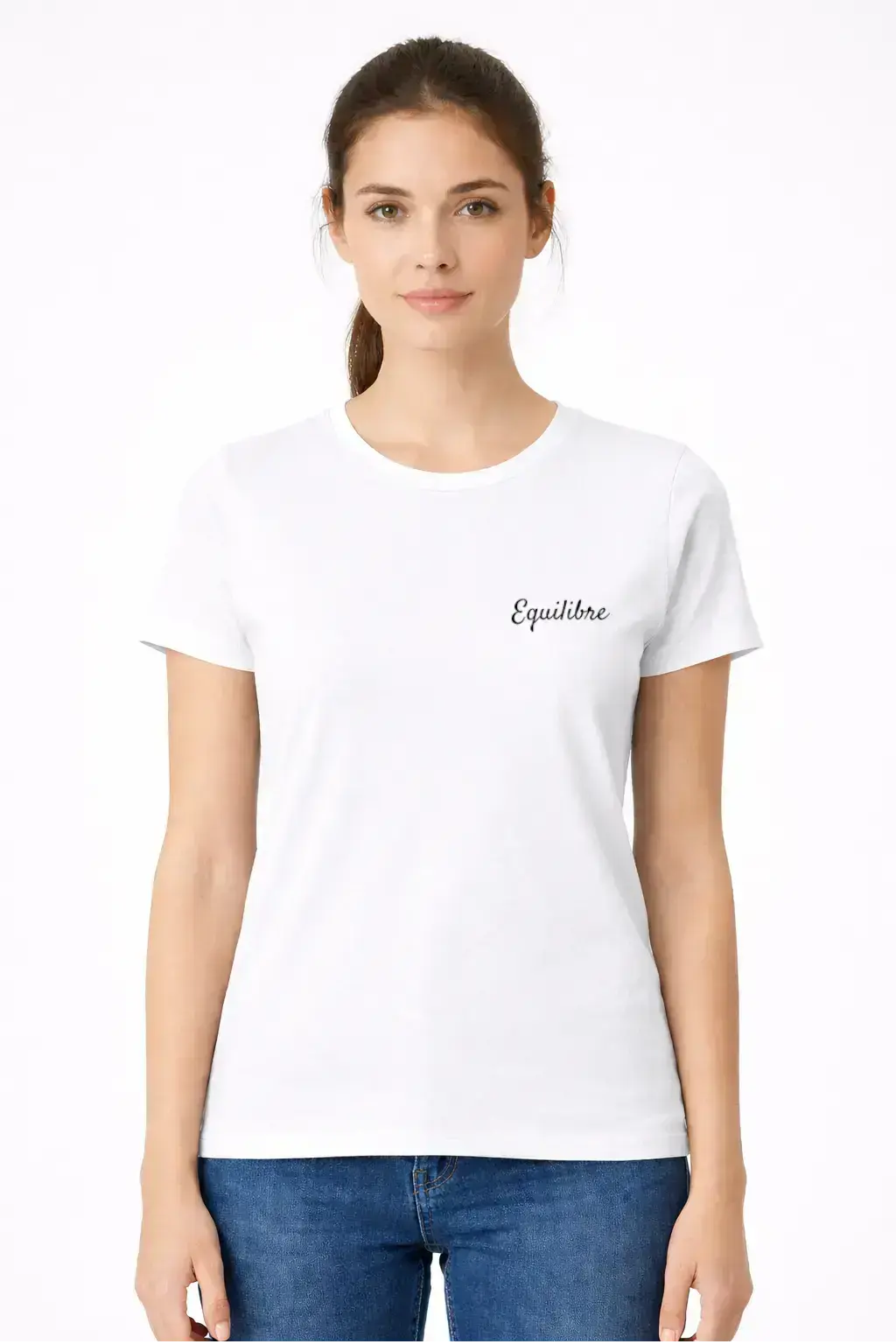 T-shirt bio femme Équilibre blanc