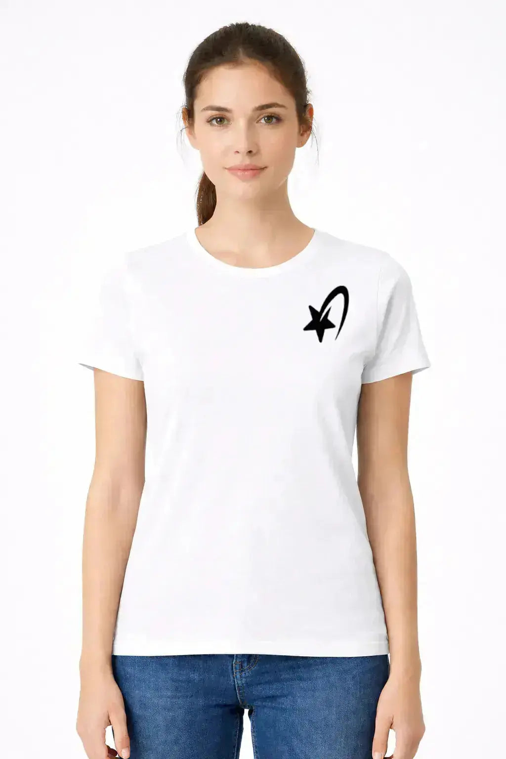 T-shirt bio femme Étoile blanc 