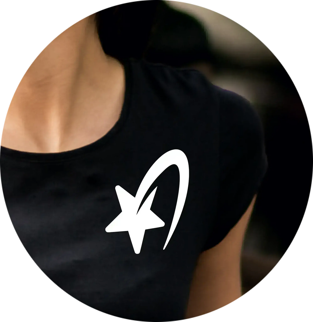 T-shirt bio femme Étoile detail blanc zoom
