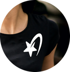 T-shirt bio femme Étoile detail blanc zoom