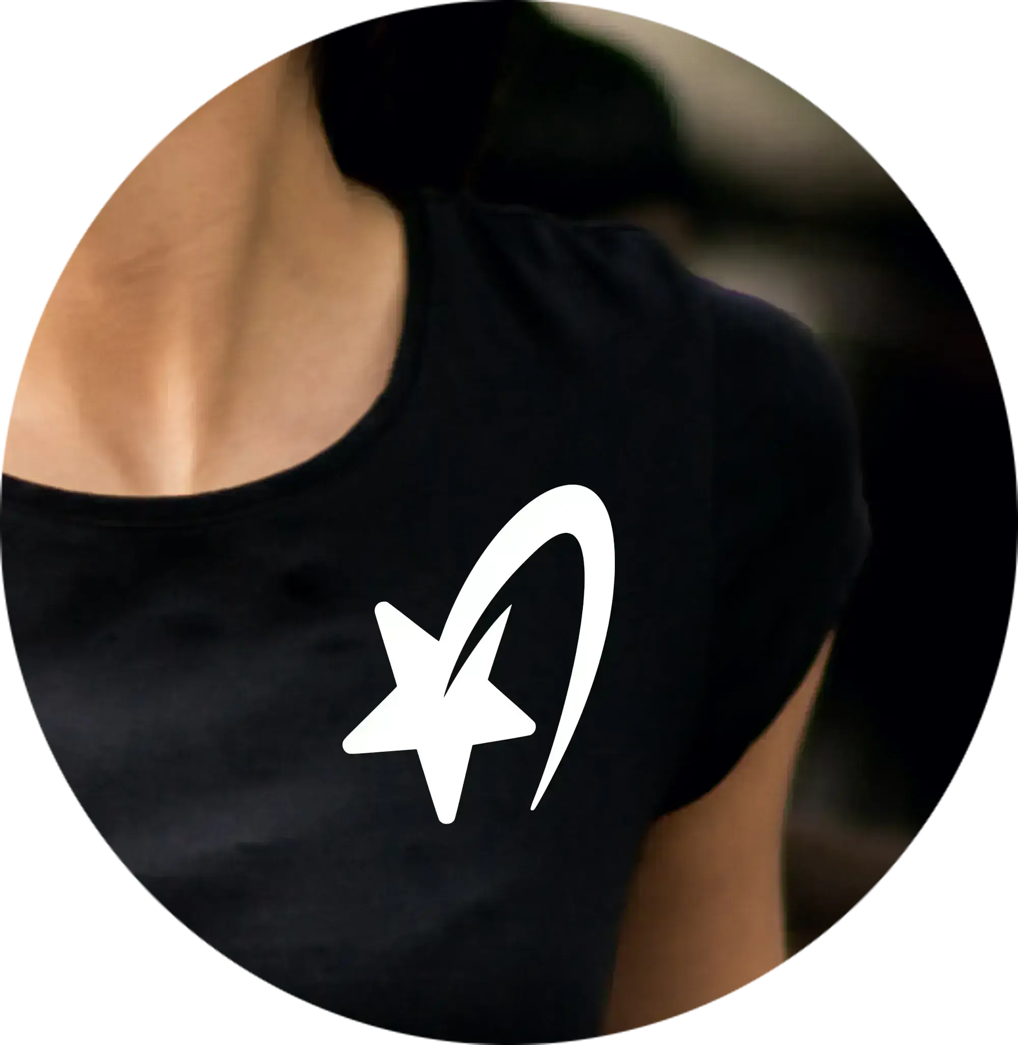 T-shirt bio femme Étoile detail blanc zoom