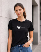 t-shirt bio femme "la vraie patronne" noir
