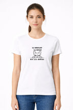 t-shirt bio femme on les adore blanc