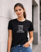 t-shirt bio femme on les adore noir