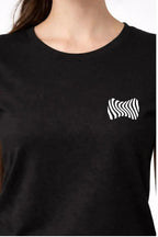 T-shirt bio femme vague detail blanc zoom