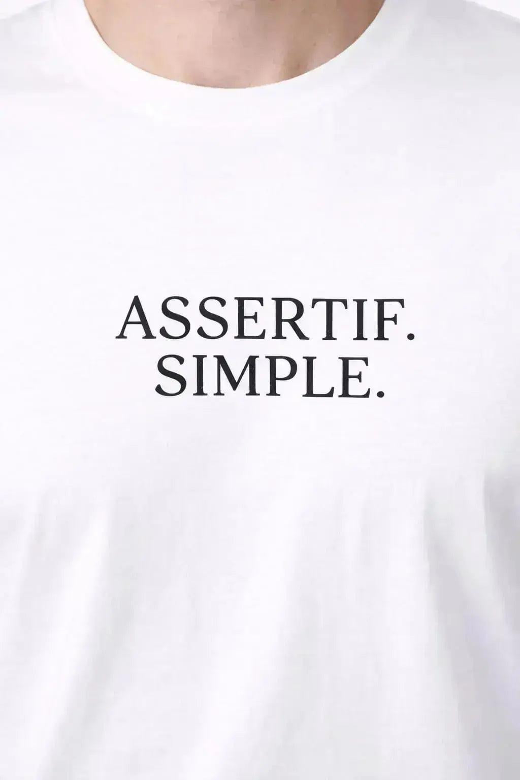 T-shirt bio homme Assertif Simple détail noir vue rapprochée T Shirts et plus