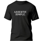 T-shirt bio homme Assertif Simple noir vue a plat T Shirts et plus