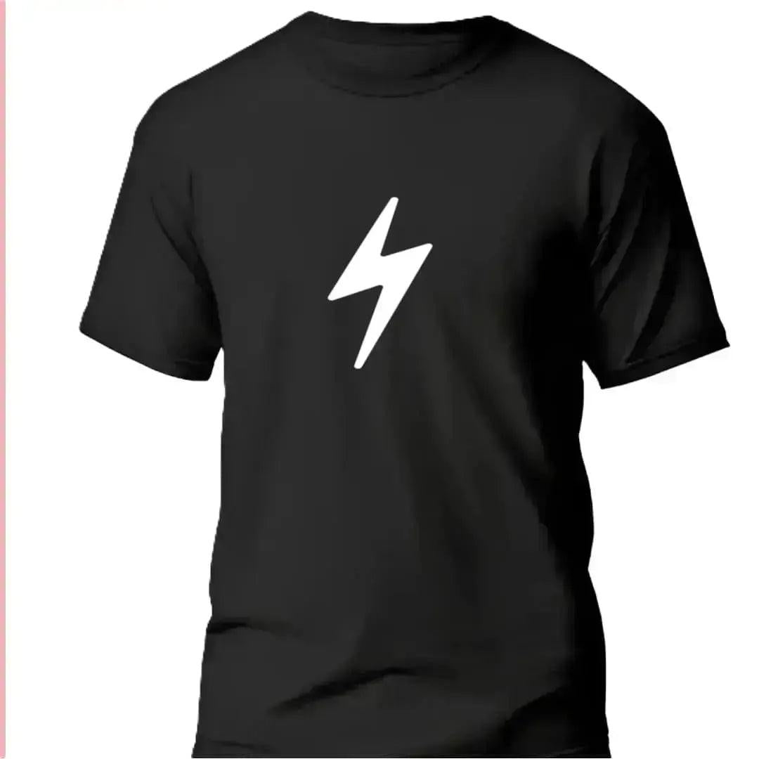 T-shirt bio homme Energy noir vue à plat T Shirts et plus