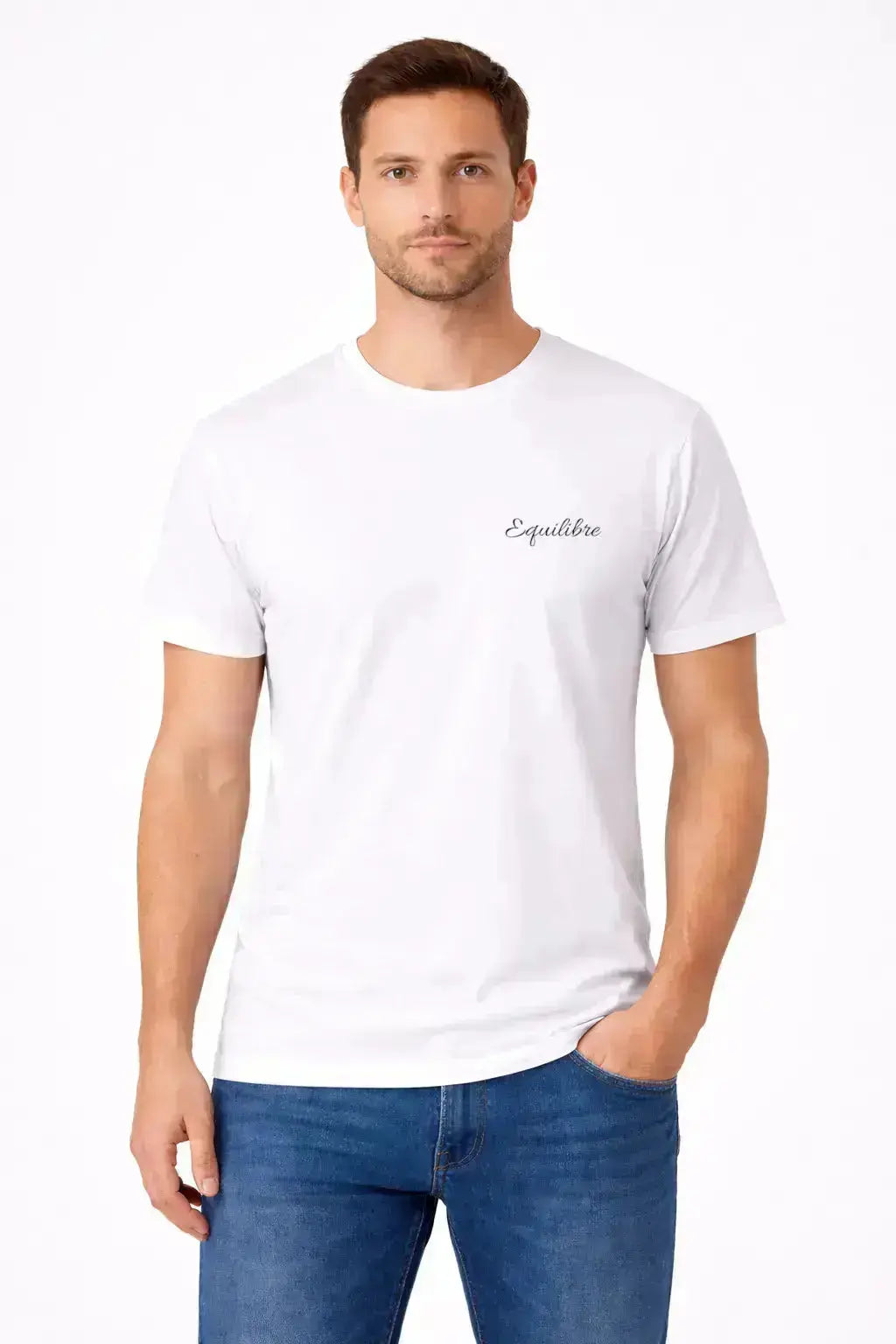 T-shirt bio homme Équilibre blanc 