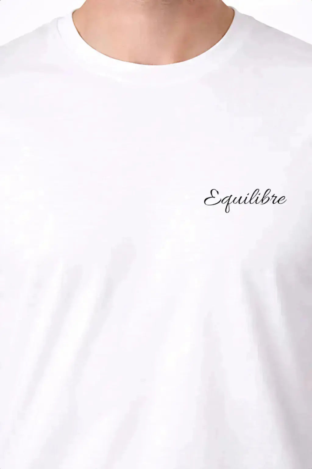 T-shirt bio homme Équilibre détail noir vue rapprochée  T shirts et plus