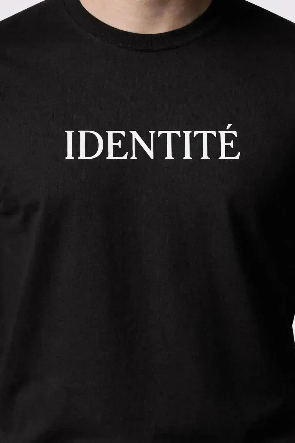 T-shirt bio homme Identité détail blanc vue rapprochée T Shirts et plus