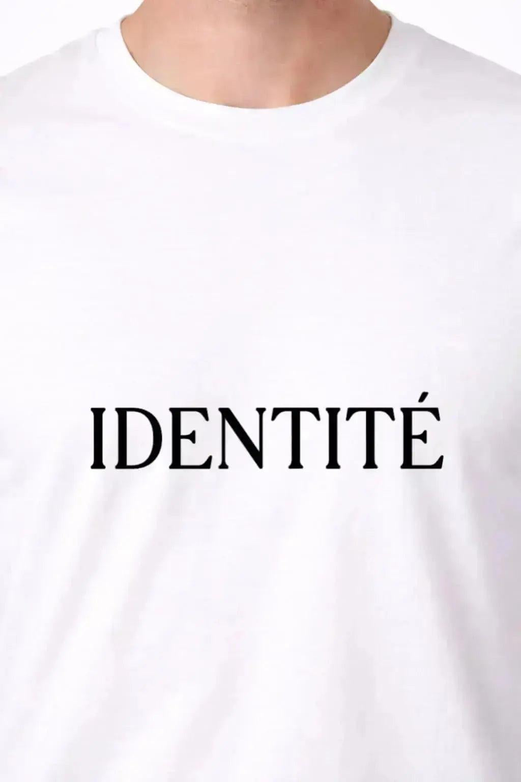 T-shirt bio homme Identité détail noir vue rapprochée T Shirts et plus