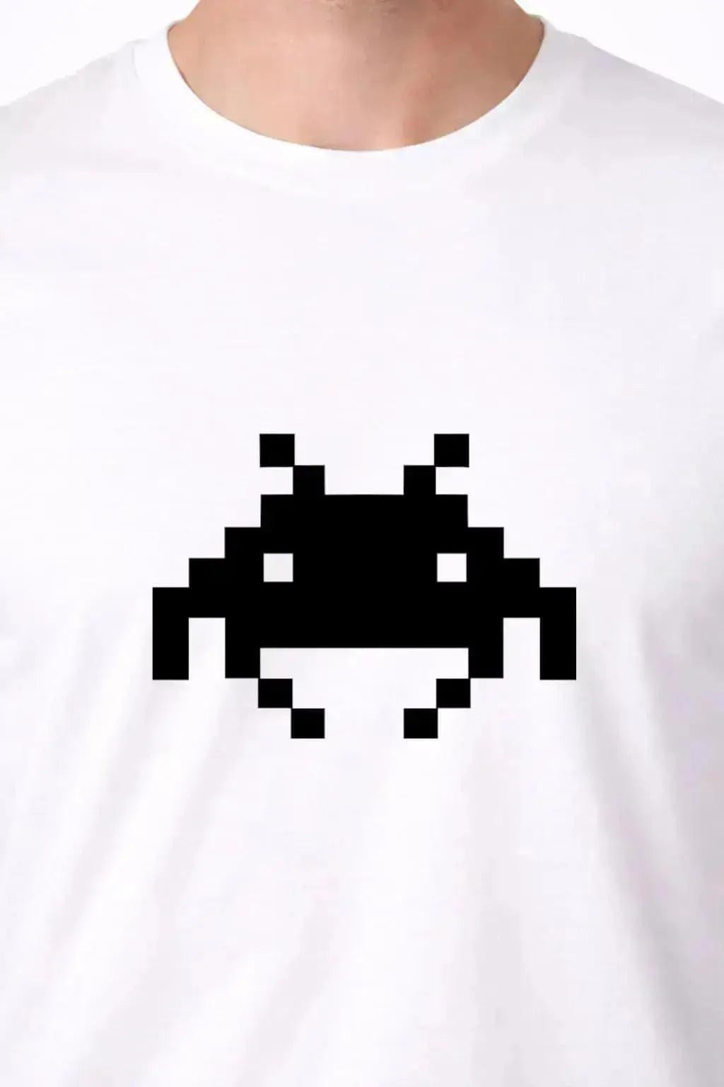T-shirt bio homme Invaders détail noir vue rapprochée T Shirts et plus