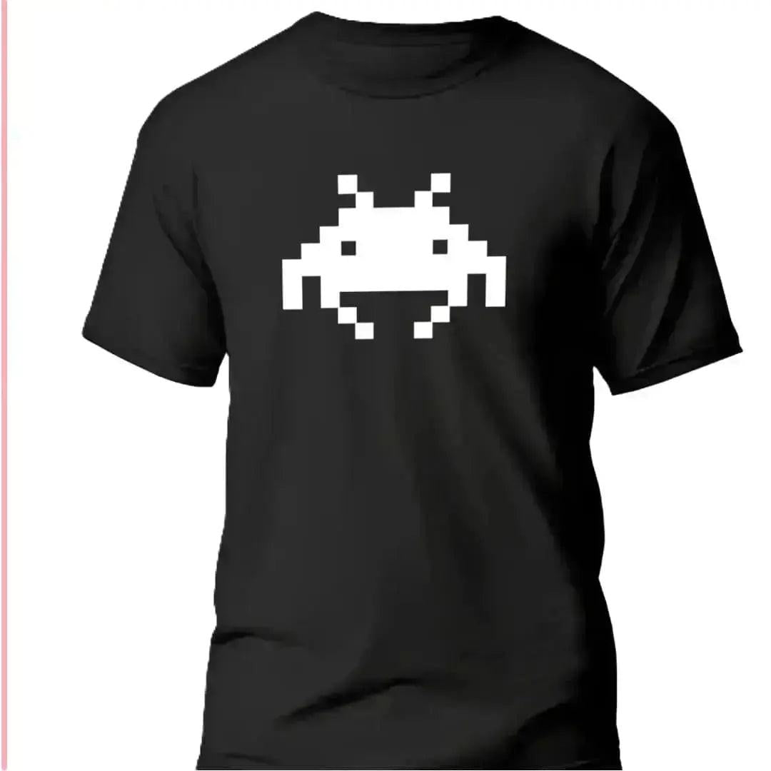 T-shirt bio homme Invaders noir vue à  plat T Shirts et plus
