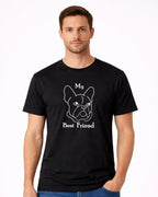 T-shirt bio homme My best friend noir 