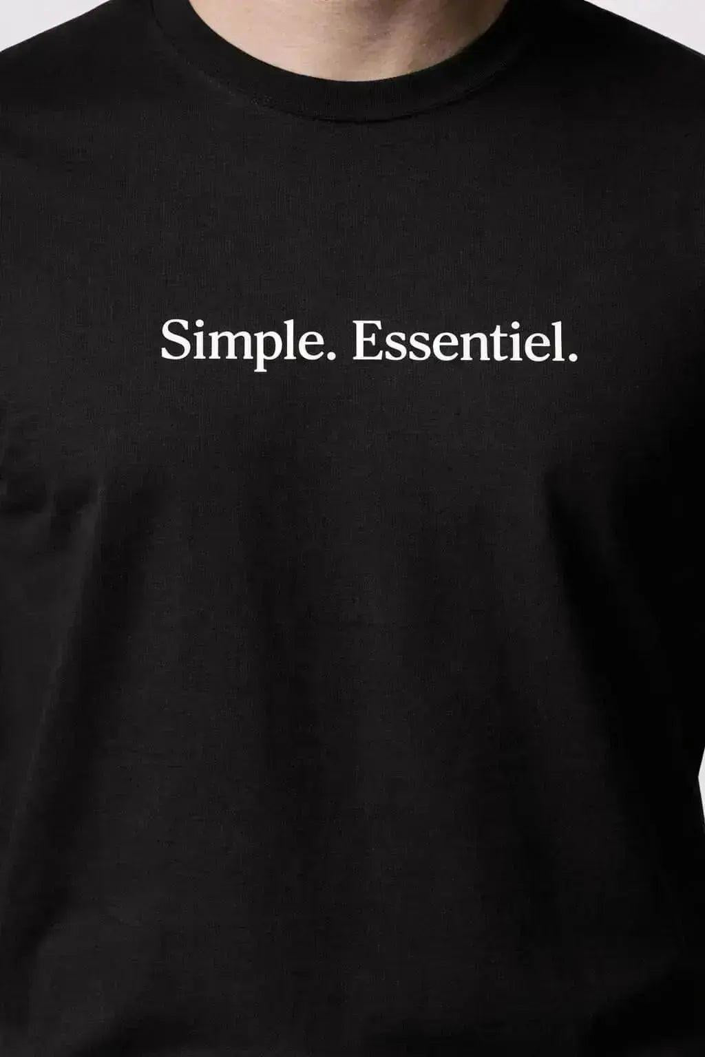 T-shirt bio homme Simple Essentiel détail blanc vue rapprochée T Shirts et plus
