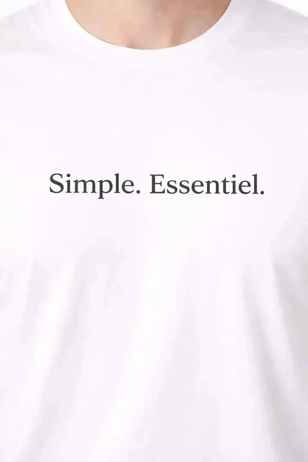 T-shirt bio homme Simple Essentiel détail noir vue rapprochée T Shirts et plus