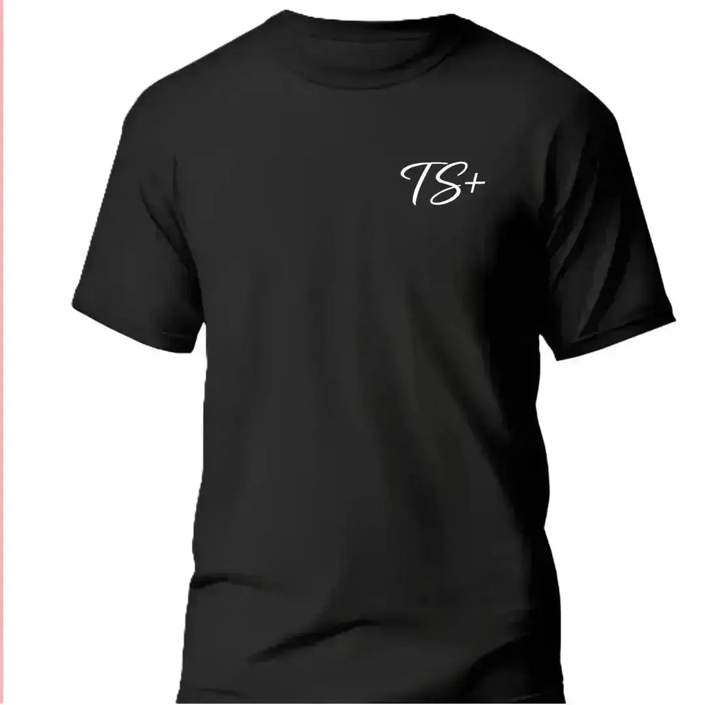 T-shirt bio homme TS+ vinyle blanc vue à plat T Shirts et plus