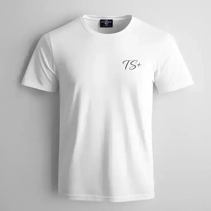 T-shirt bio homme TS+ vinyle noir vue à plat T Shirts et plus