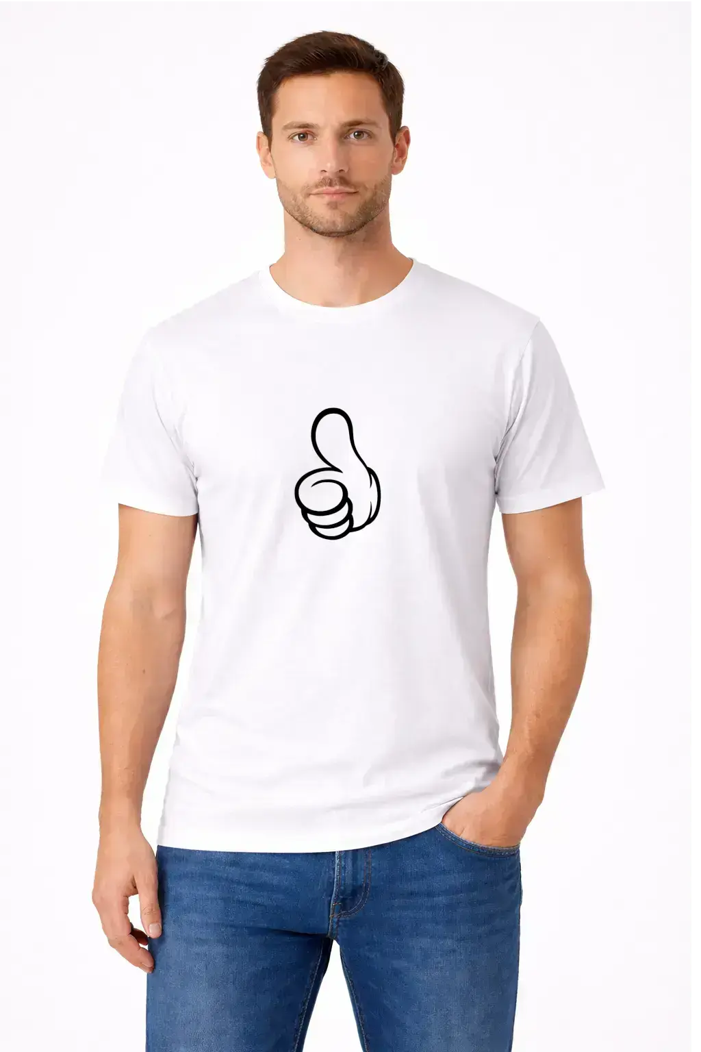 T-shirt bio homme Thumb’s up blanc 