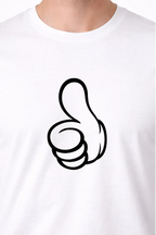 T-shirt bio homme Thumb’s up détail noir vue rapprochée T Shirts et plus