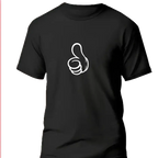T-shirt bio homme Thumb's up noir vue à plat T Shirts et plus