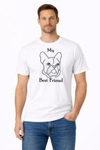 T-shirt bio homme  My Best Friend  blanc