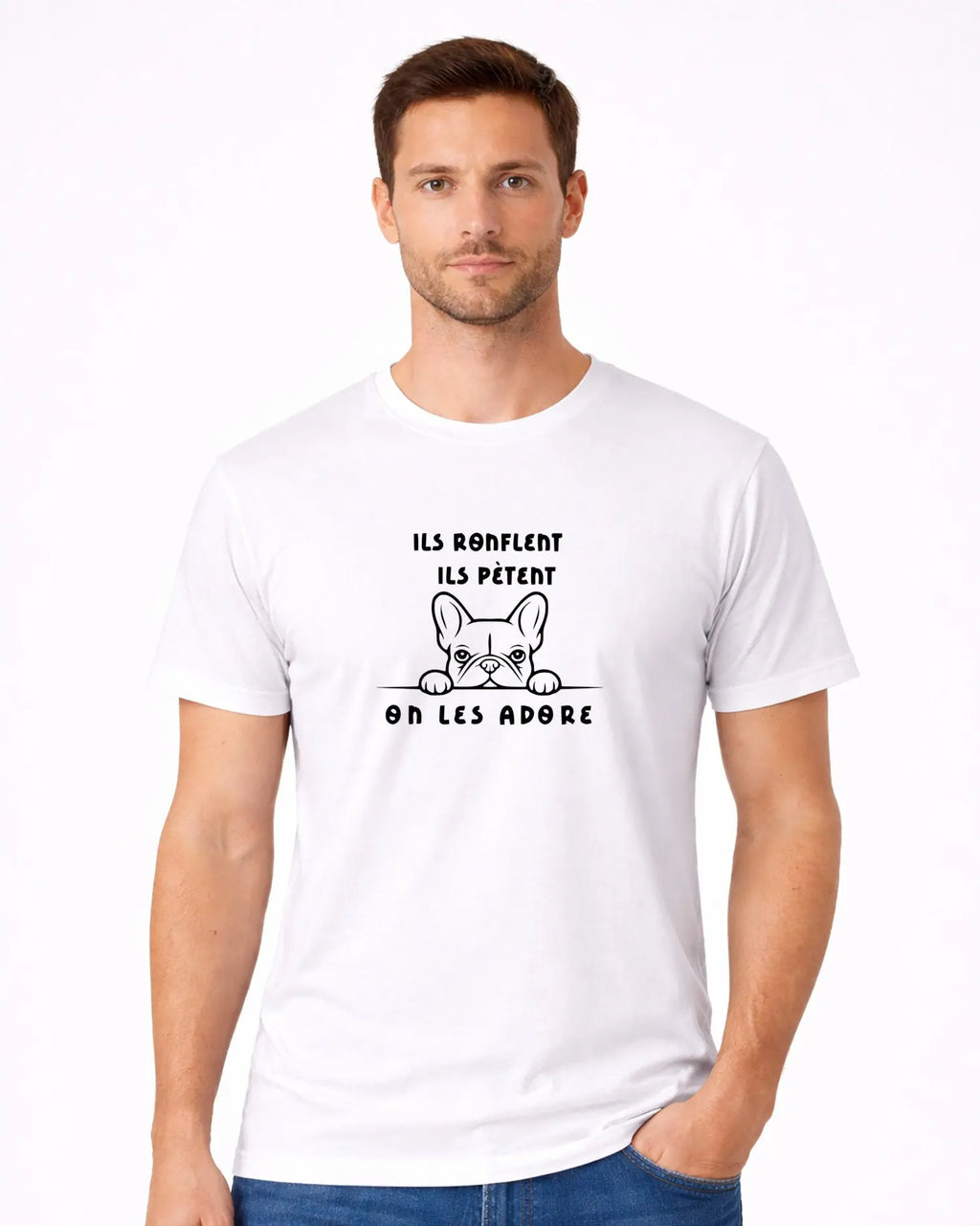 T-shirt bio homme on les adore blanc