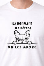 T-shirt bio homme on les adore détail noir zoom