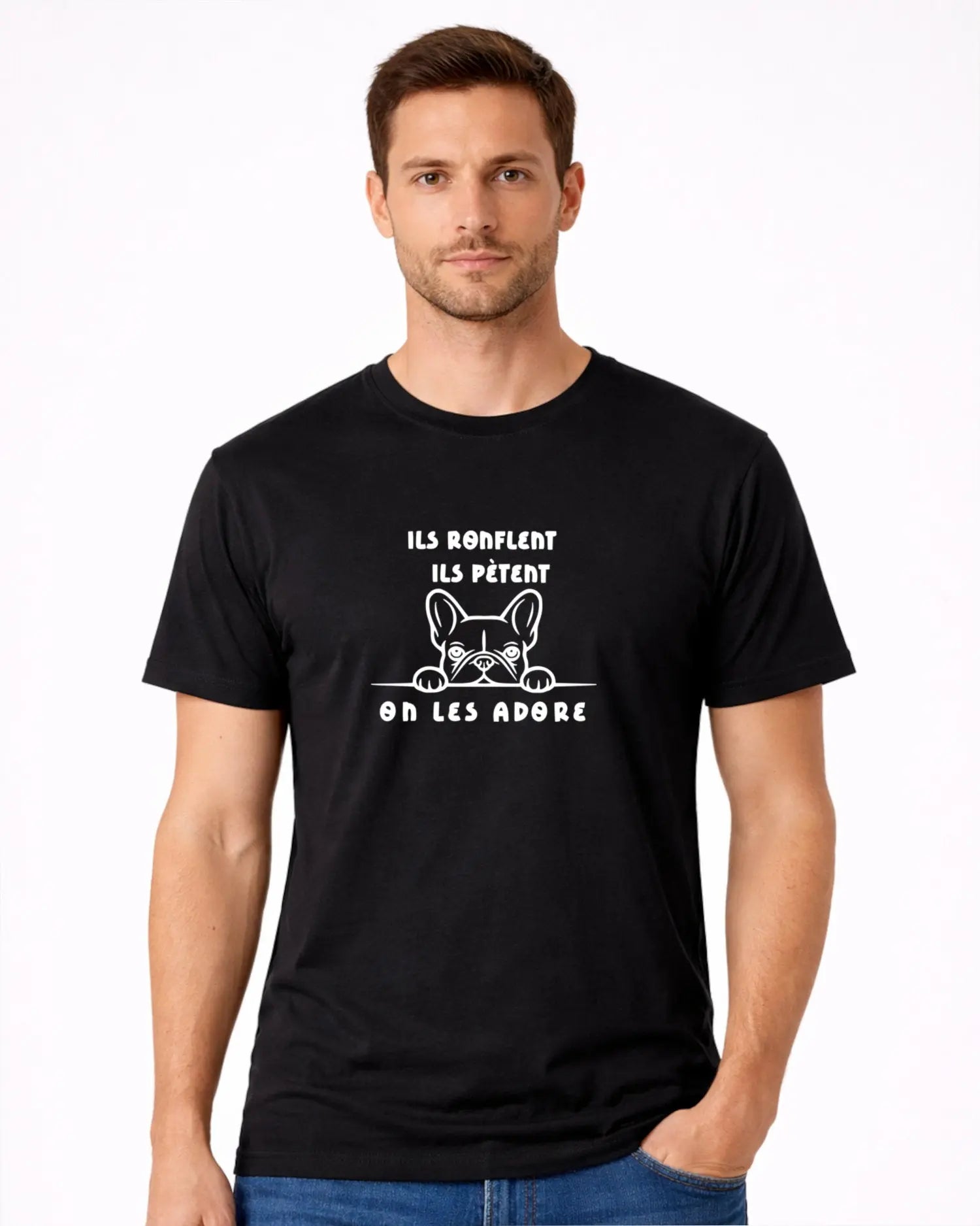 T-shirt bio homme on les adore noir