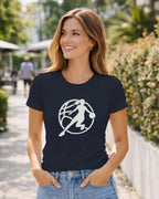 T-shirt graphique femme basket bleu marine 