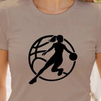 t-shirt graphqiue femme basket détail noir vue rapprochée T Shirts et plus