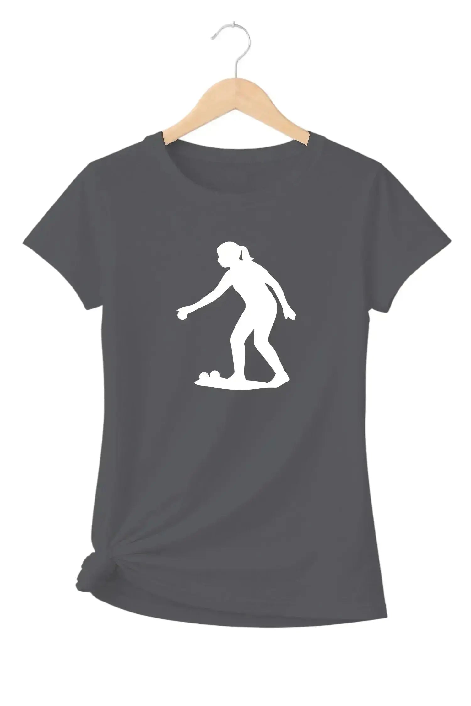 T-shirt graphique femme pétanque flow vinyle blanc vue à plat T Shirts et plus