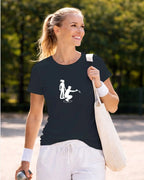 T-shirt graphique femme pétanque maitrise bleu marine 