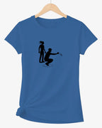 T-shirt graphique femme pétanque maitrise vinyle noir vue à plat T shirts et plus
