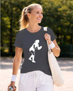 T-shirt graphique femme rugby impact gris foncé 