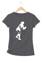 T-shirt graphique femme rugby impact vinyle blanc vue à plat T Shirts et plus