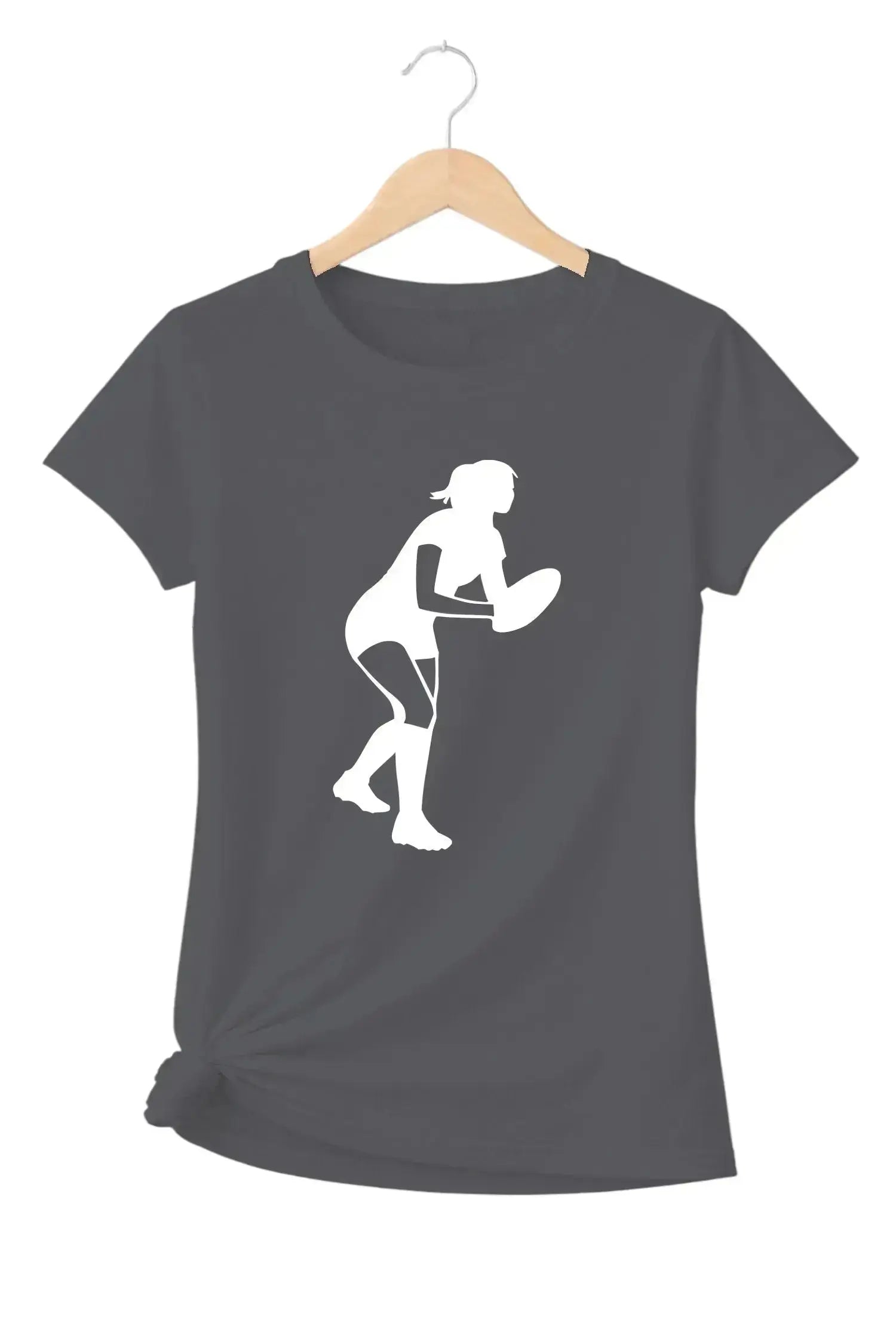 T-shirt graphique femme rugby impact vinyle blanc vue à plat T Shirts et plus
