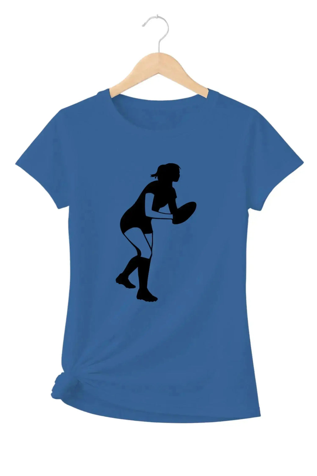 T-shirt graphique femme rugby impact vinyle noir vue à plat T Shirts et plus